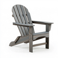 Adirondack Gartenstuhl 80 x 90 x 100 cm Kunststoff Grau mit hoher Rückenlehne