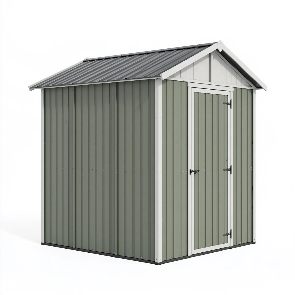 Metallgerätehaus 213 x 127 x 185 cm Grün für Garten mit Satteldach