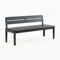 Gartenbank 120 x 60 x 85 cm Metall Schwarz für den Außenbereich