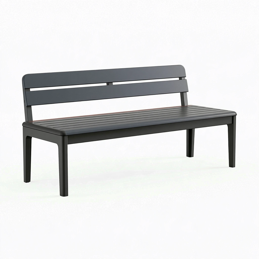 Gartenbank 120 x 60 x 85 cm Metall Schwarz für den Außenbereich
